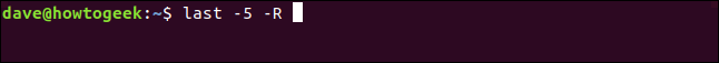 last -R in a terminal window