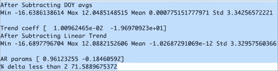 The time-dependent temperature mean adjusted autoregressive model