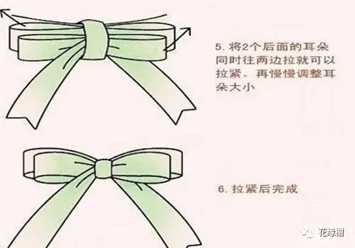 双圆环环布带系法图解_丝带蝴蝶结的系法