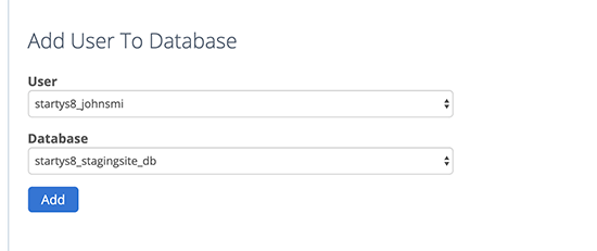 Add user to database