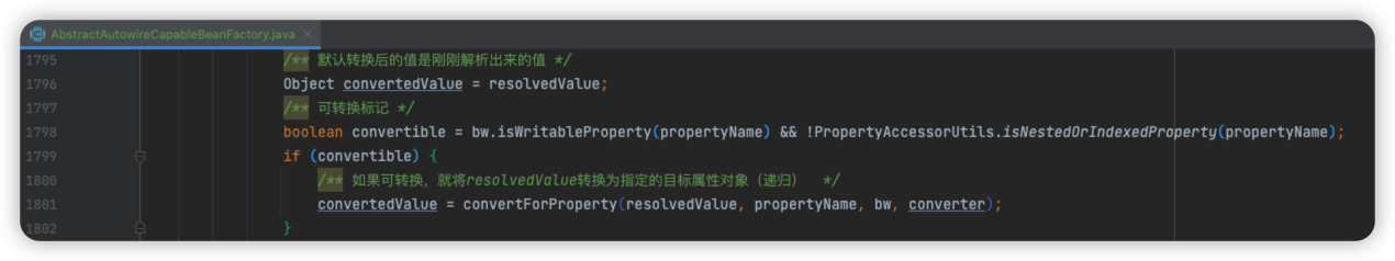 【Spring源码】属性值的解析与赋值：populateBean().applyPropertyValues()