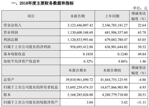 东方财富2018年营收达31.23亿元 同比增长22.64%