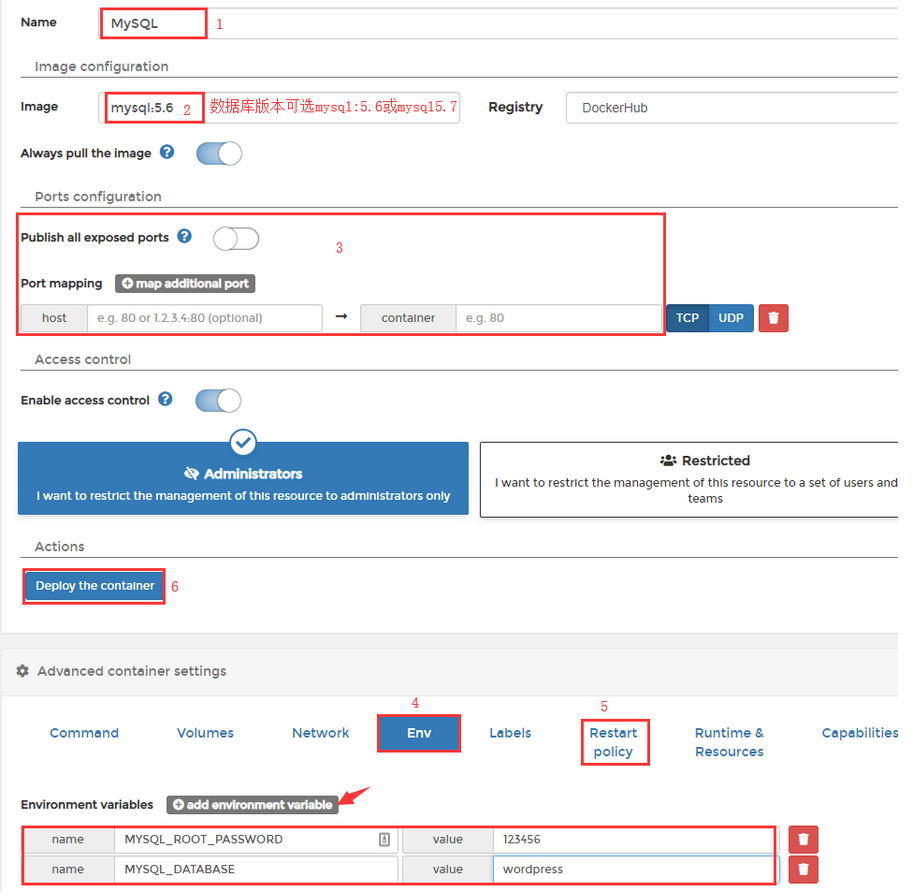 portainer 启动mysql_docker 安装portainer容器后，启动/Portainer 安装MySQL并开启远程访问...