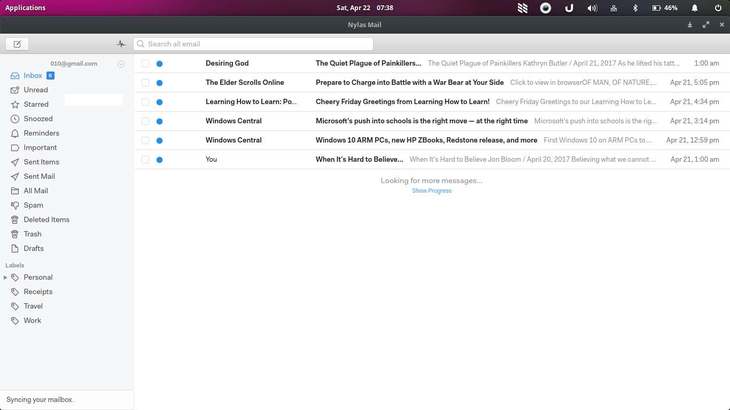 A Linux mail client—Nylas Mail A Linux mail client—Nylas Mail