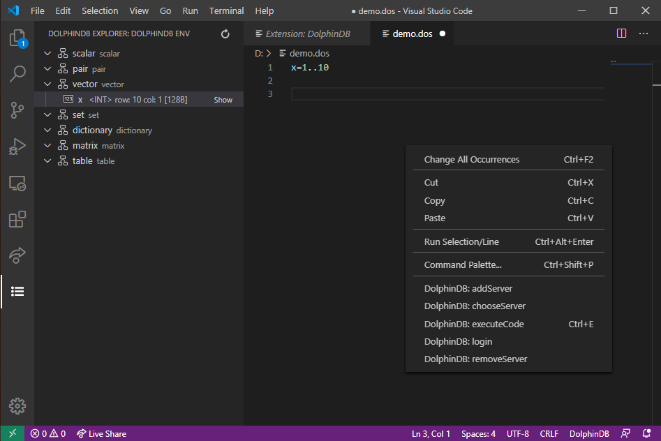 Dry goods Timing Database DOLPHINDB Client Software Tutorial ...