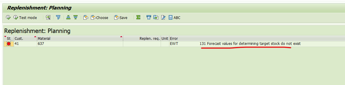 SAP 自动补货WRP1R事务代码报错 - Forecast values for determin...