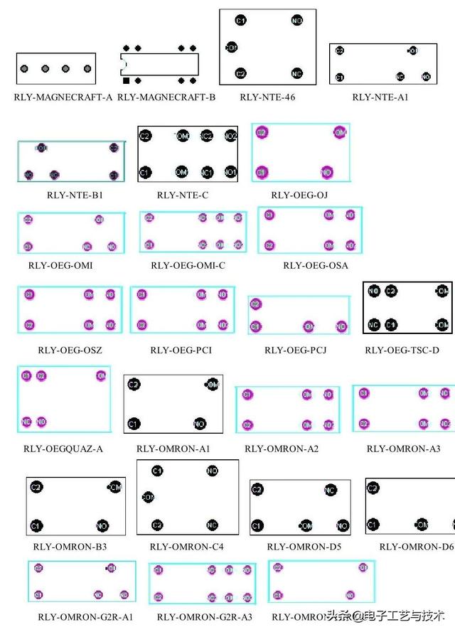 继电器封装怎么画图片