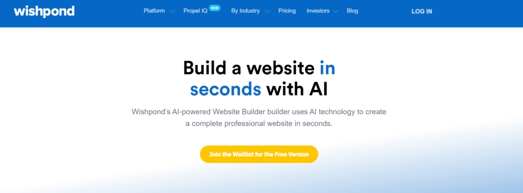 Wishpond AI网站构建器