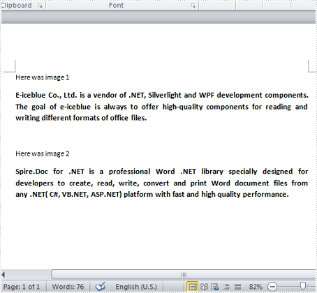 Word控件Spire.Doc 【图像形状】教程(4) 用 C# 中的文本替换 Word 中的图像