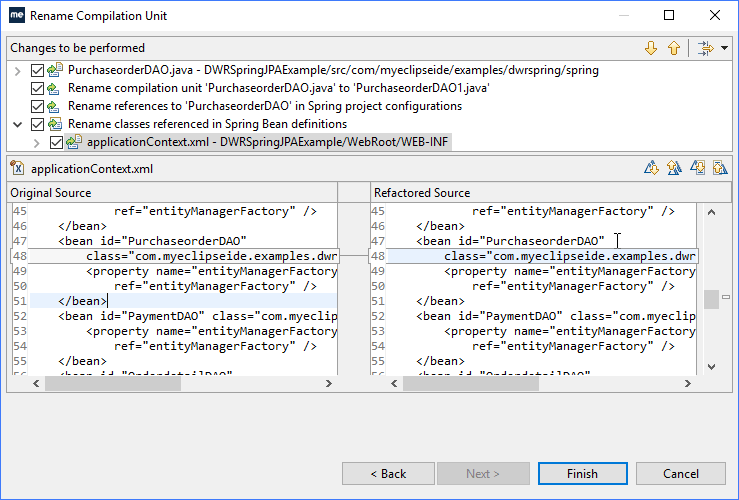 Spring development in MyEclipse