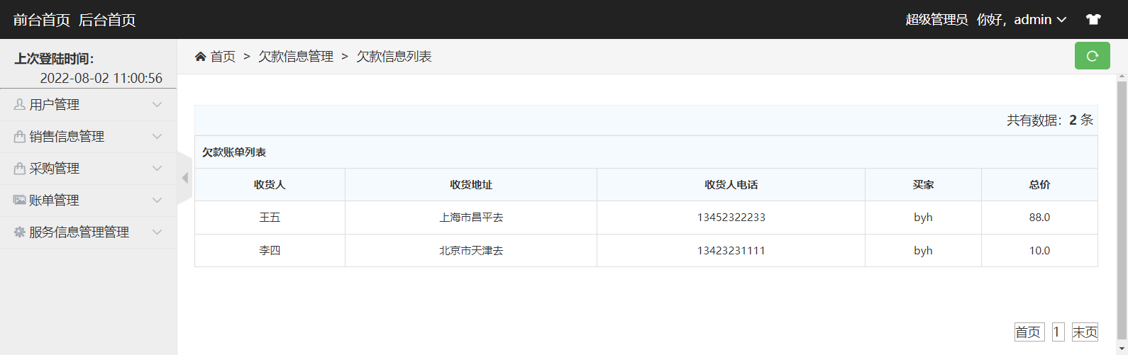 管理员-欠款列表