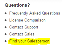 Find a sales person