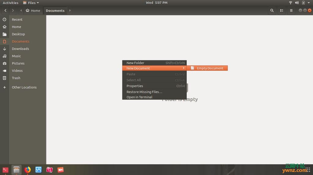 linux如何右键新建文件夹,在Ubuntu 18.04右键菜单中增加新文档(New Document)及其他类型选项... 配图03