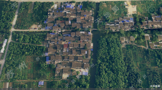 实景卫星地图 村庄图片