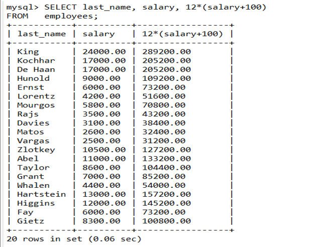 基本查询——SQL语句