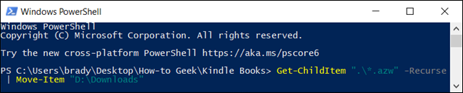 Moving files in PowerShell.