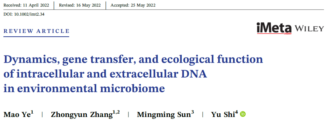 Imeta 叶茂 时玉等综述环境微生物组中胞内与胞外基因的动态穿梭与生态功能 刘永鑫adam的博客 Csdn博客