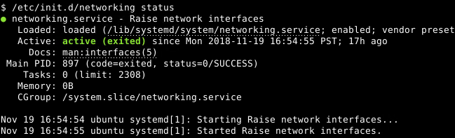 Get Status Of Network