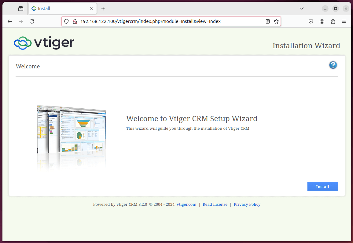 Vtiger CRM 安装向导