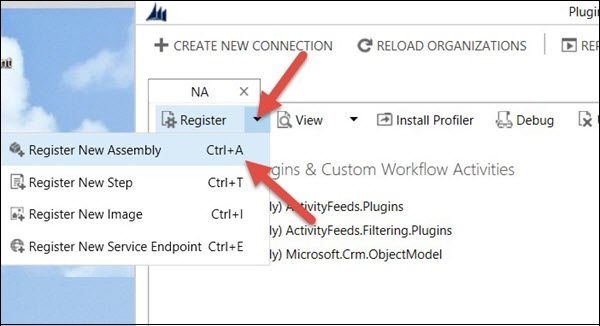 Mscrm 插件注册程序集