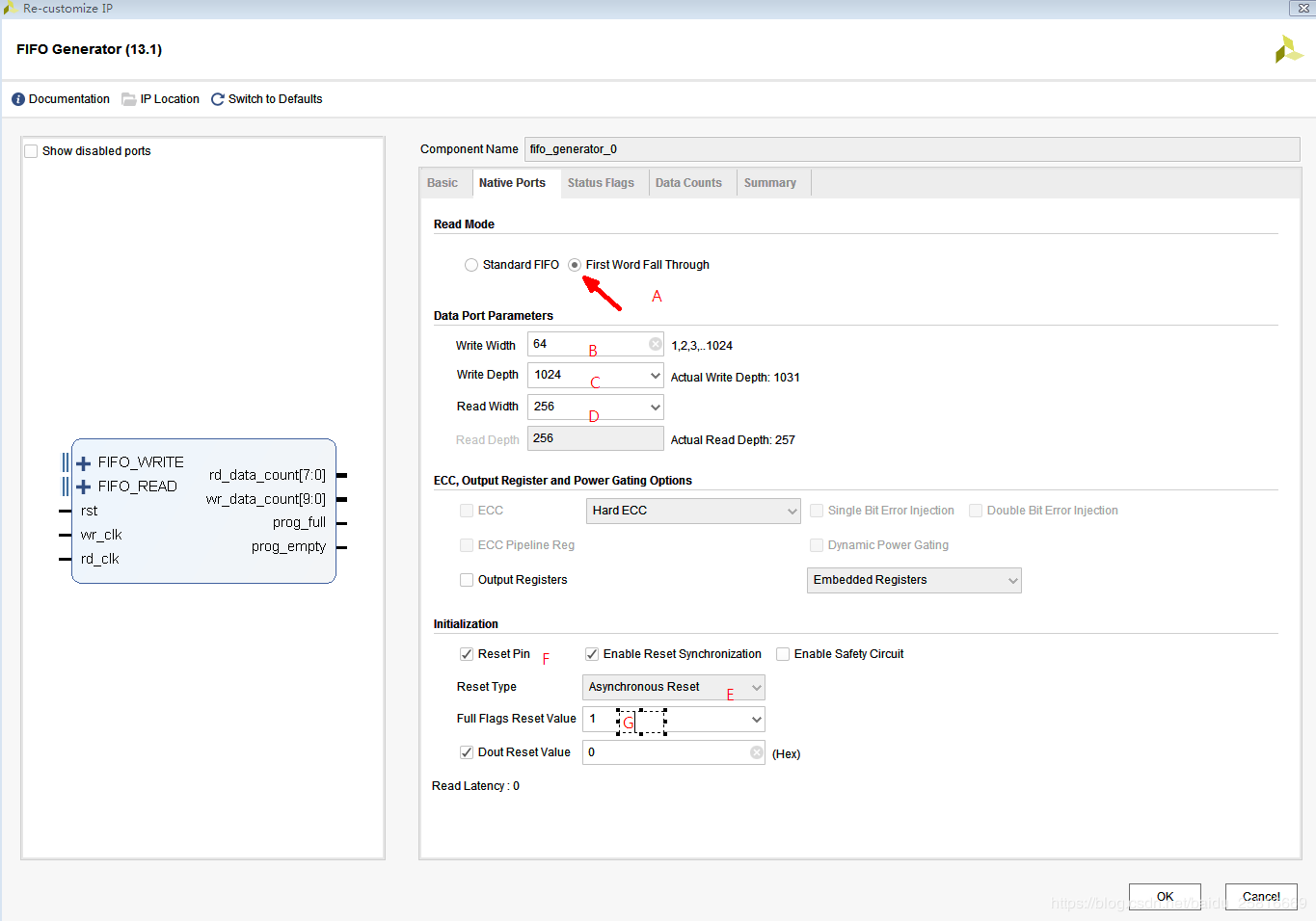 Vivado FIFO IP core settings - Programmer Sought