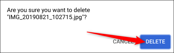 Click "Delete" to get rid of the photo.