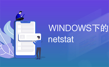 WINDOWS下的netstat