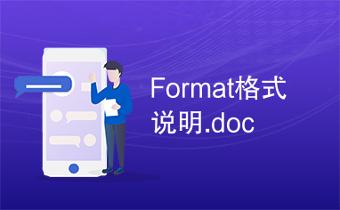 Format格式说明.doc