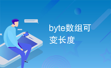 byte数组可变长度