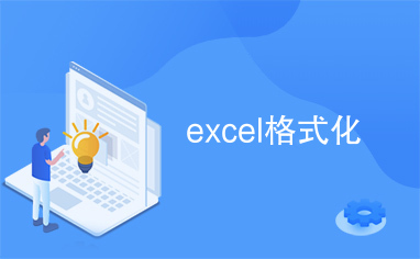 excel格式化