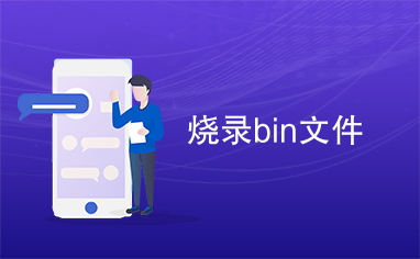 烧录bin文件