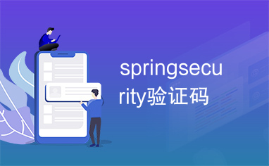 springsecurity验证码