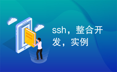 ssh，整合开发，实例