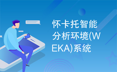 怀卡托智能分析环境(WEKA)系统