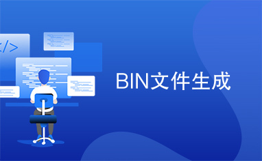 BIN文件生成