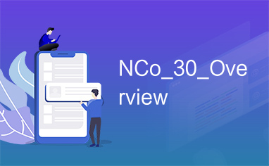 NCo_30_Overview