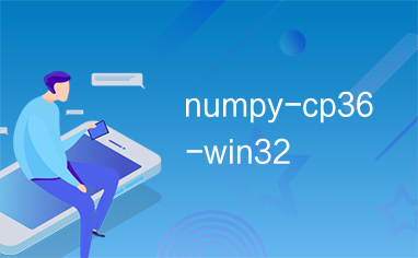 numpy-cp36-win32