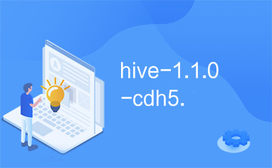 hive-1.1.0-cdh5.