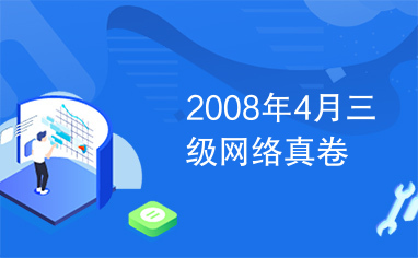 2008年4月三级网络真卷