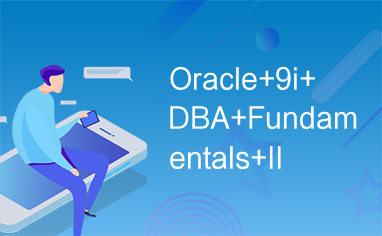 Oracle+9i+DBA+Fundamentals+II