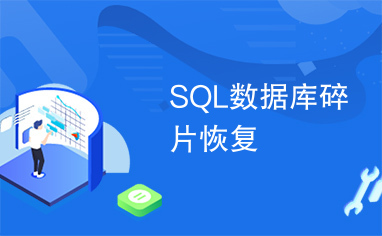 SQL数据库碎片恢复