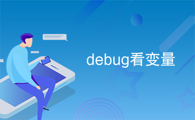 debug看变量