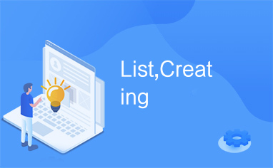 List,Creating