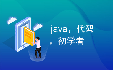 java，代码，初学者