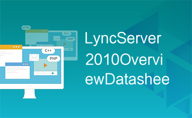 LyncServer2010OverviewDatasheet