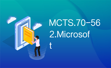 MCTS.70-562.Microsoft