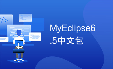 MyEclipse6.5中文包