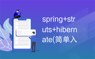 spring+struts+hibernate(简单入门实例)