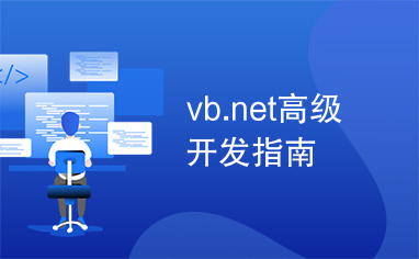 vb.net高级开发指南