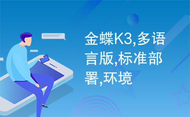 金蝶K3,多语言版,标准部署,环境